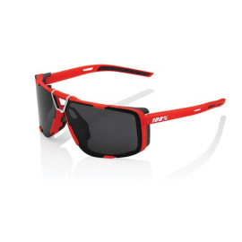 100% OCCHIALI DA SOLE 100% EASTCRAFT - SOFT TACT RED - LENTI A SPECCHIO NERE