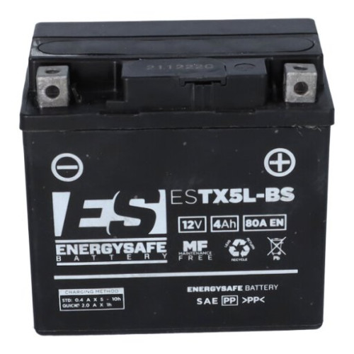 BATTERIA ENERGYSAFE ESTX5L FA 12V-4AH (SIGILLATA ATTIVATA - FACTORY SEALED)
