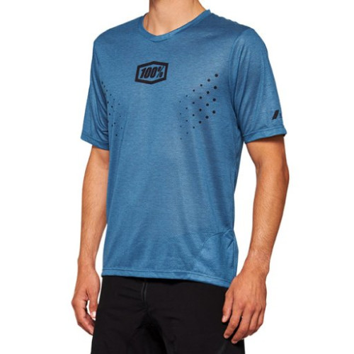 100% AIRMATIC  MESH MAGLIA A MANICHE CORTE BLUE - S