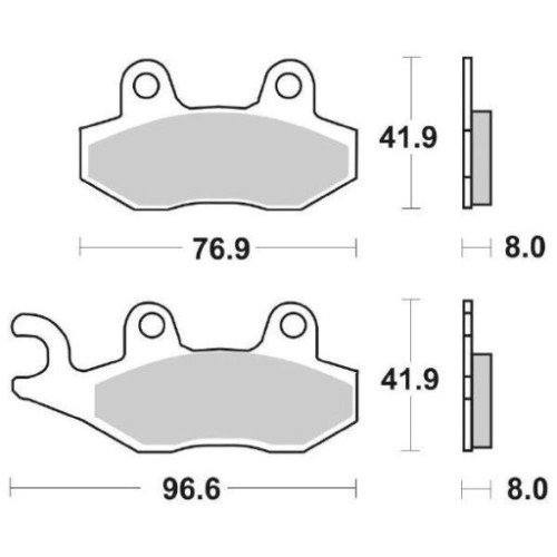 SET PASTIGLIE FRENO SBS 611LS