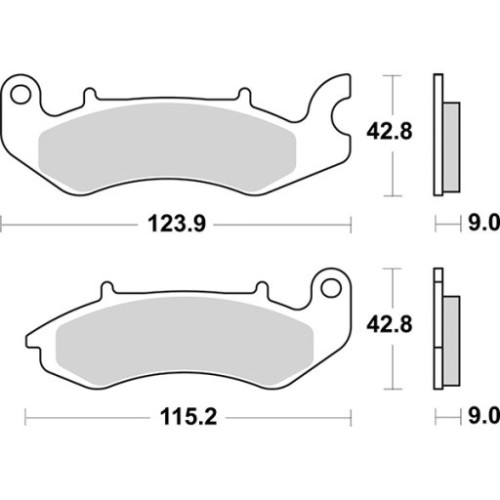 SET PASTIGLIE FRENO SBS 968HF