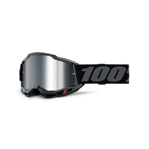 100% MASCHERA 100% ACCURI 2 BLACK - LENTE A SPECCHIO ARGENTO