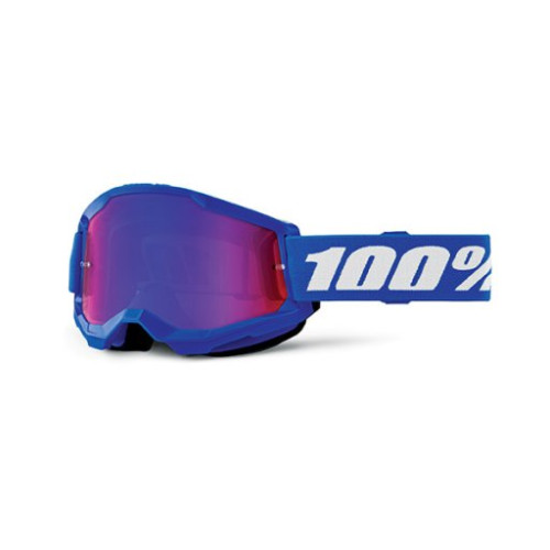 100% MASCHERA 100% STRATA 2 BLUE - LENTE A SPECCHIO ROSSA/BLUE