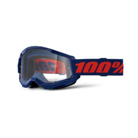 100% MASCHERA 100% STRATA 2 NAVY - LENTE TRASPARENTE