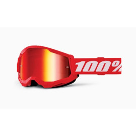 100% MASCHERA 100% STRATA 2 RED - LENTE A SPECCHIO ROSSA