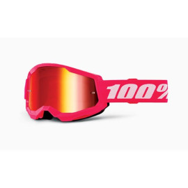 100% MASCHERA 100% STRATA 2 PINK - LENTE A SPECCHIO ROSSA