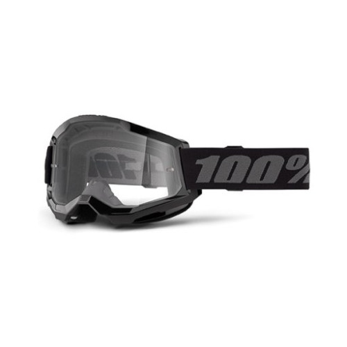 100% MASCHERA 100% STRATA 2 JUNIOR BLACK - LENTE TRASPARENTE