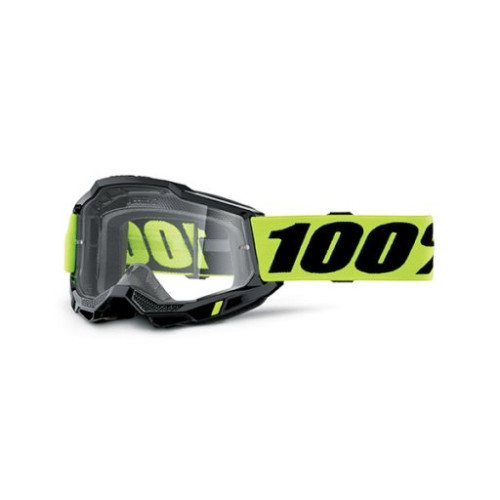 100% MASCHERA 100% ACCURI 2 OTG NEON YELLOW - LENTE TRASPARENTE