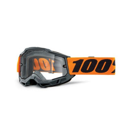 100% MASCHERA 100% ACCURI 2 ENDURO ORANGE - LENTE DOPPIA TRASPARENTE