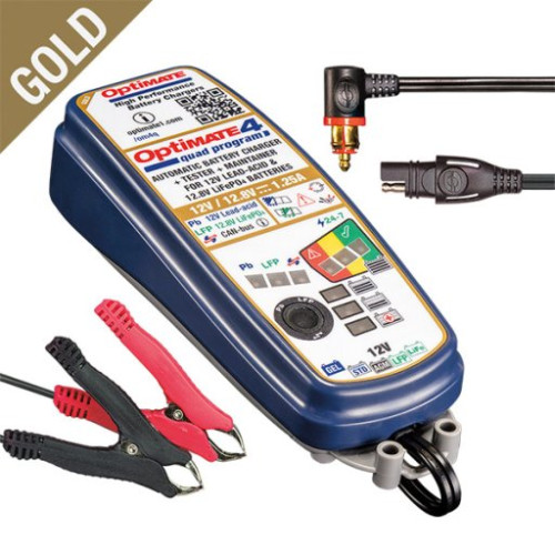TECMATE CARICABATTERIE OPTIMATE 4 QUAD PROGRAM PREMIUM EDITION