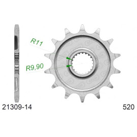 PIGNONE AFAM IN ACCIAIO P520 - Z14 (DIS.21309)