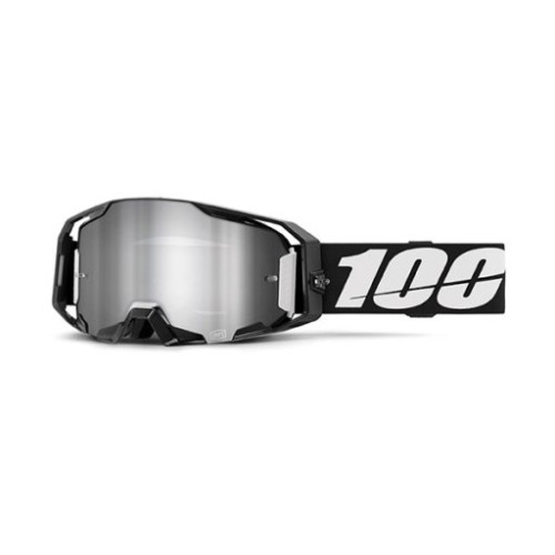 100% MASCHERA 100% ARMATIC BLACK - LENTE A SPECCHIO ARGENTO
