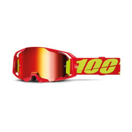 100% MASCHERA 100% ARMATIC RED - LENTE A SPECCHIO ROSSA