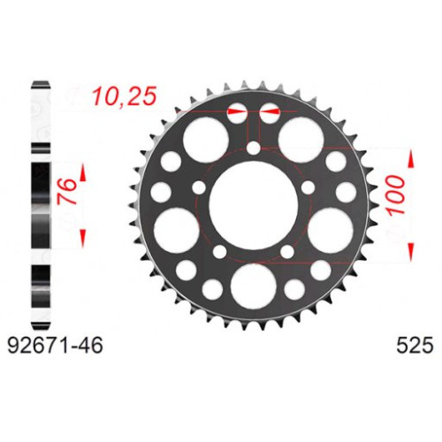 CORONA AFAM IN ACCIAIO P525 - Z46 (DIS.92671)