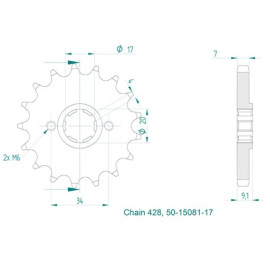 PIGNONE P428 - Z17 (DIS.00050)