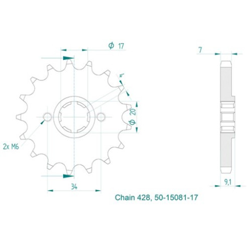 PIGNONE P428 - Z17 (DIS.00050)