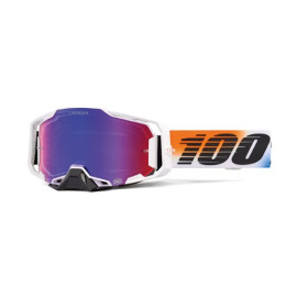 100% MASCHERA 100% ARMEGA HIPER UNITED - LENTE A SPECCHIO ROSSA/BLU