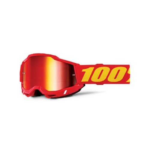 100% MASCHERA 100% ACCURI 2 JUNIOR RED - LENTE A SPECCHIO ROSSA