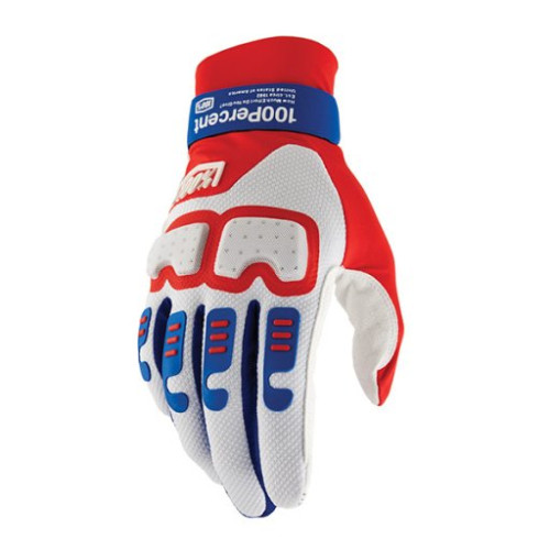 100% GUANTI 100% LANGDALE RED/WHITE/BLUE (XL)