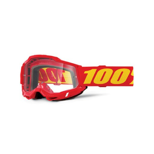 100% MASCHERA 100% ACCURI 2 OTG RED - LENTE TRASPARENTE