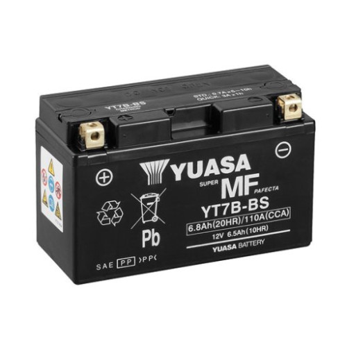 BATTERIA YUASA YT7B 12V-6.5AH (SIGILLATA ATTIVATA - FACTORY SEALED)