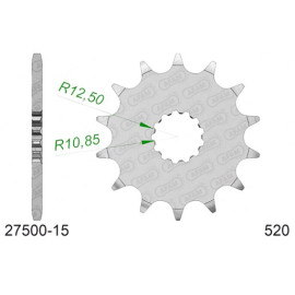 PIGNONE AFAM IN ACCIAIO P520 - Z15 (DIS.27500)