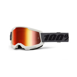100% MASCHERA 100% STRATA 2 GREY - LENTE A SPECCHIO ROSSA