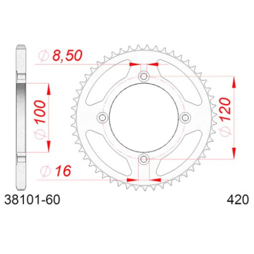 CORONA AFAM IN ACCIAIO P420 - Z60 (DIS.38101)