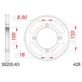 CORONA AFAM IN ACCIAIO P428 - Z63 (DIS.38200_CODIFICA)
