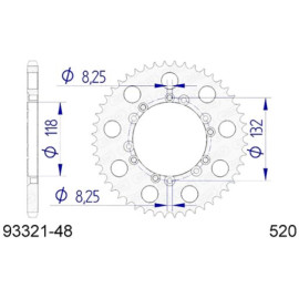 CORONA AFAM IN ALLUMINIO P520 - Z48 (DIS.00129)