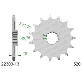PIGNONE AFAM IN ACCIAIO P520 - Z13 (DIS.22303)