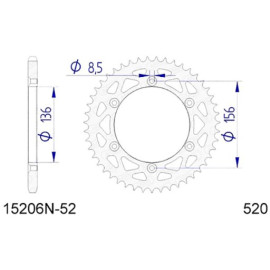 CORONA AFAM IN ALLUMINIO P520 - Z52 (DIS.15206)