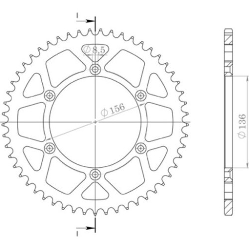 CORONA IN ALLUMINIO P520 - Z52 (DIS.15206)
