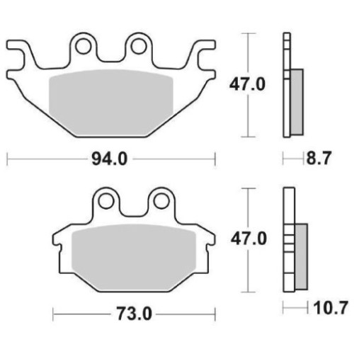 SET PASTIGLIE FRENO SBS 810HF