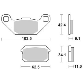 SET PASTIGLIE FRENO SBS 848SI