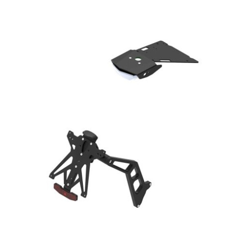 LIGHTECH Kit Portatarga Regolabile Nero
