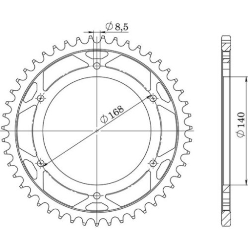 CORONA IN ACCIAIO P525 - Z42 (DIS.35305)