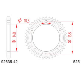 CORONA AFAM IN ACCIAIO P525 - Z42 (DIS.35308)