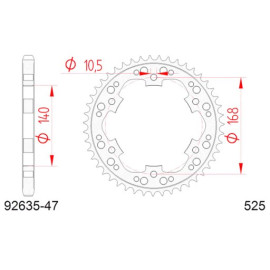 CORONA AFAM IN ACCIAIO P525 - Z47 (DIS.35308)