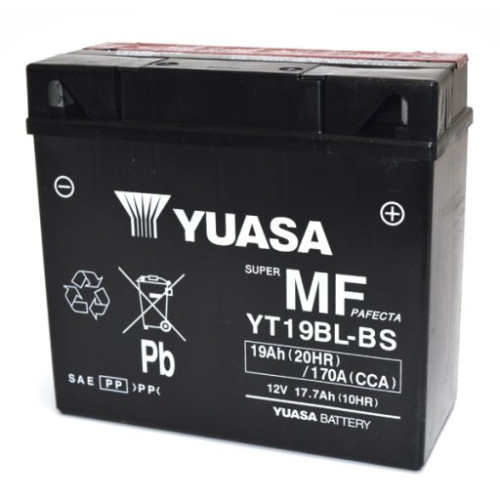 BATTERIA YUASA YT19BL-BS 12V-18AH (SIGILLATA CON ACIDO A CORREDO)