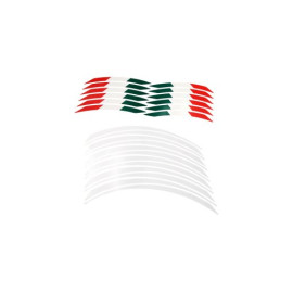 LIGHTECH Kit Profili Ruote Bianco/Bandiera Italiana
