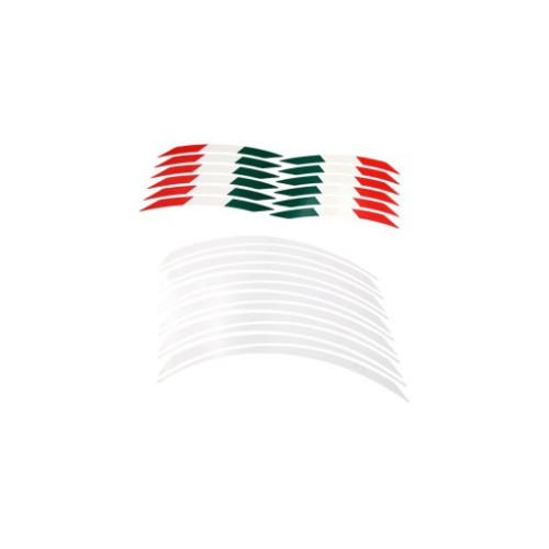 LIGHTECH Kit Profili Ruote Bianco/Bandiera Italiana