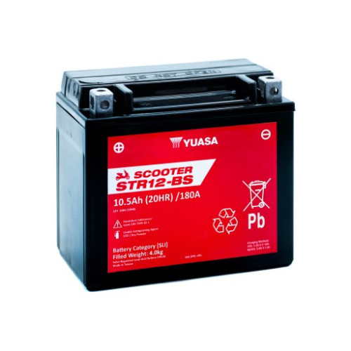 BATTERIA YUASA STR12-BS 12V-10AH (SIGILLATA CON ACIDO A CORREDO)