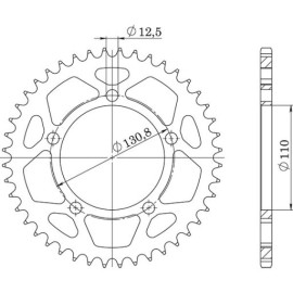 CORONA IN ACCIAIO P525 - Z45 (DIS.35700)