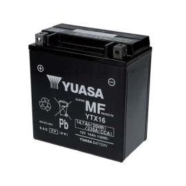 BATTERIA YUASA YTX16 12V-14AH (SIGILLATA ATTIVATA - FACTORY SEALED)
