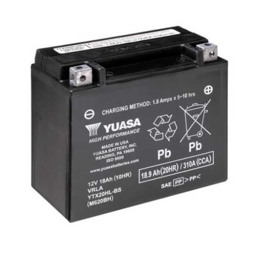 BATTERIA YUASA YTX20HL 12V-18AH (SIGILLATA ATTIVATA - FACTORY SEALED)