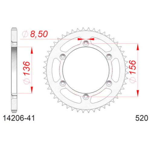 CORONA AFAM IN ACCIAIO P520 - Z41 (DIS.14206)