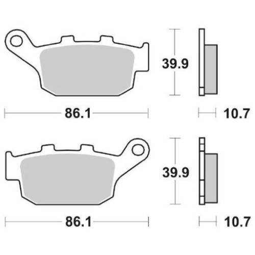 SET PASTIGLIE FRENO SBS 614LS