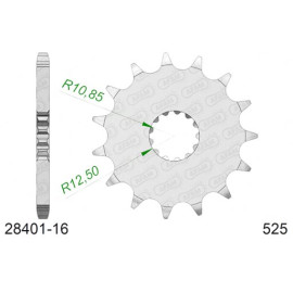 PIGNONE AFAM IN ACCIAIO P525 - Z16 (DIS.28401)