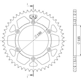 CORONA IN ALLUMINIO P520 - Z47 (DIS.72304)